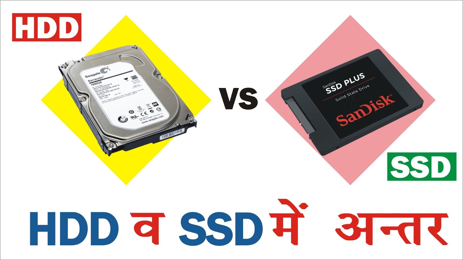 SSD और HDD में अंतर क्या है